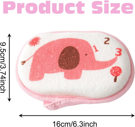 3 Pcs Baby Sponges for Bath, Elephants Baby Bath Sponge, Soft Safe Baby Sponge, Baby Sponges for Bath Newborn, Breathable Bath Sponge Kids, Three Layers of Protection Gentle on Toddler Skin