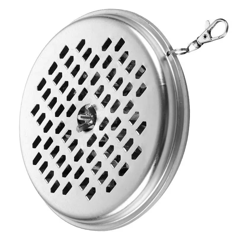 Mosquito Coils Holder Stainless Steel Mosquito Coil Box with Cover round Mosquito Coil Tray Easy to Clean Anti-Mosquito Supplies