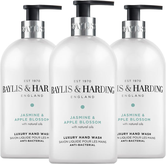 Jasmine and Apple Blossom Anti-Bacterial Hand Wash, 500 Ml (Pack of 3) - Vegan Friendly