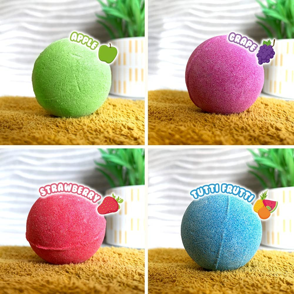 20 X Bath Bombs Mega Value Pack from , Create a Colourful, Fizzing Bath Time Adventure, Bath Fizzers Gift Set for Children, Birthday Presents for Boys & Girls, Organic, Moisturising, Vegan