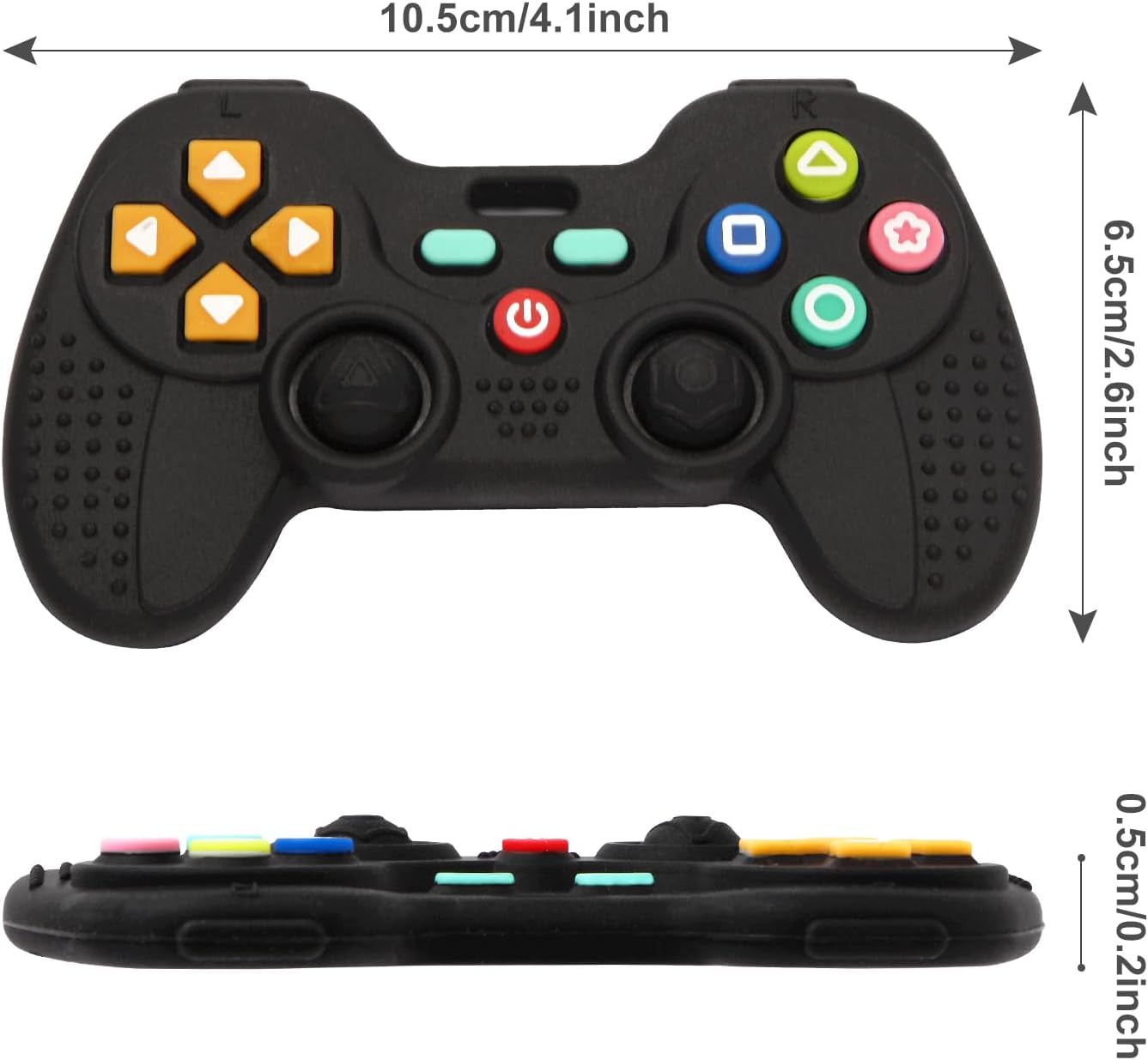 2 Pack Silicone Teething Toys for Babies 0-6 Months, Teethers for Babies 6-12 Months, Remote Teether for Baby, Sensory Toys for Babies, Baby Chew Toys